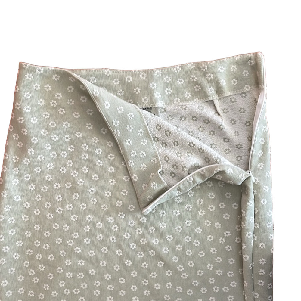 NWOT Montce Jade Print Light Sage Floral Pencil Skirt - S - Picture 5 of 7
